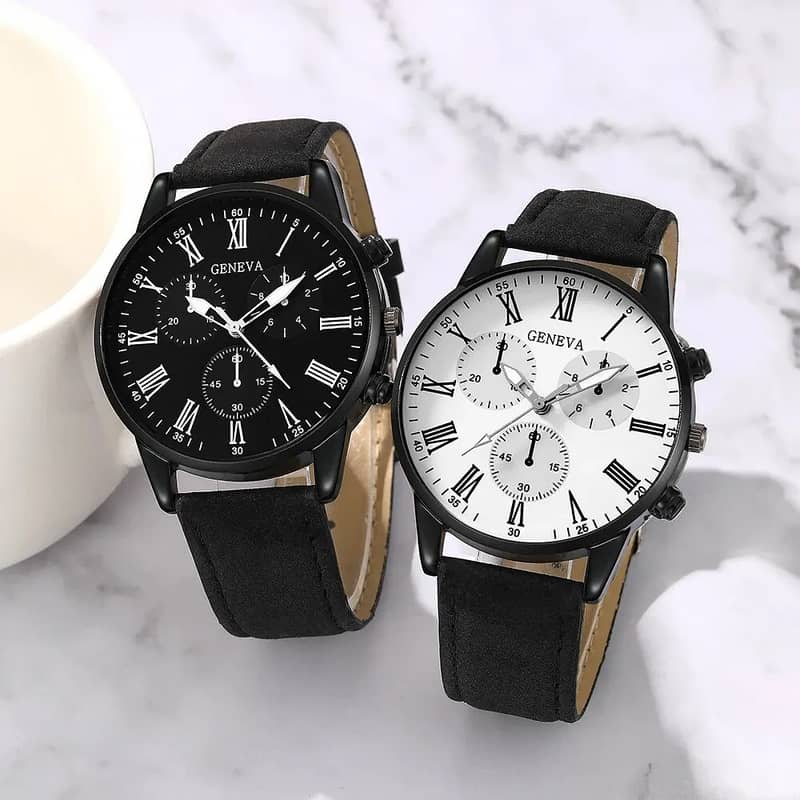 2 Set Fashion Casual Ladies Simple Dial Quartz Wrist watches 0