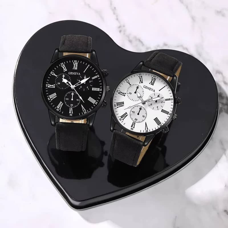 2 Set Fashion Casual Ladies Simple Dial Quartz Wrist watches 1