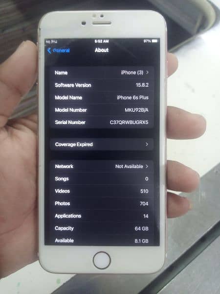 iphone 6s plus 64 jb non pta only call wasp 03004550760 5