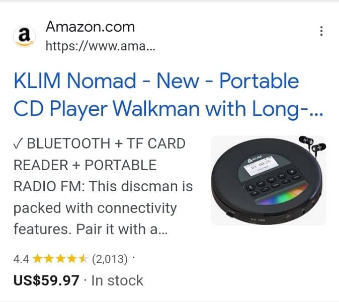 KLIM Nomad - New - Portable CD Player Walkman - Headphones - Radio 10