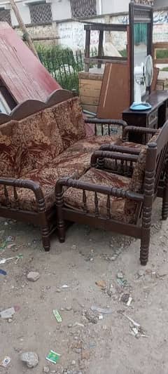 wooden sofa set 5 seaters