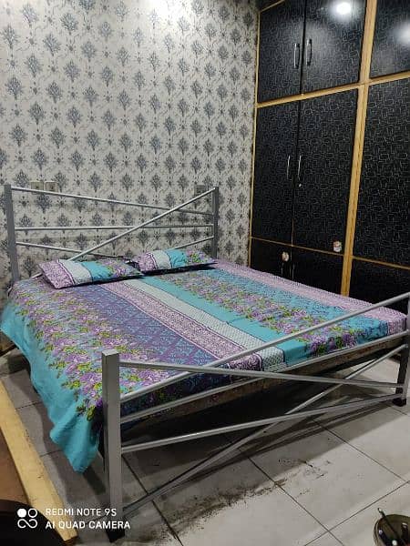 Iron bed / iron bed dressing side table / Double bed /Bed /  Furniture 1