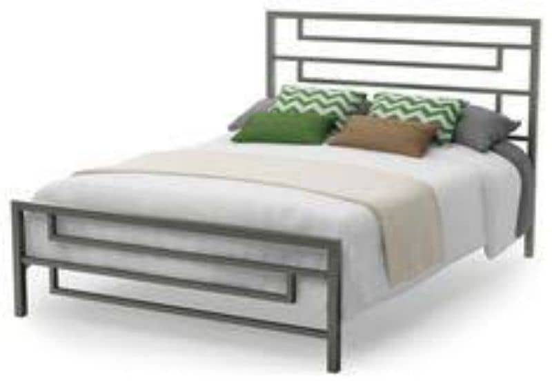 Iron bed / iron bed dressing side table / Double bed /Bed /  Furniture 3