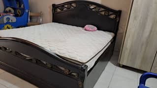 Wooden Bed with Master Mattress (Celeste)