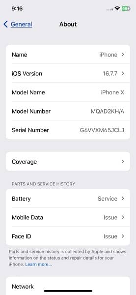 iPhone X non pta all ok h bhai battery change h 64 fb ma h 2