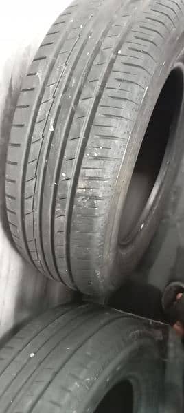 3 tires Hain 195/65  R 15 condition 60% 2