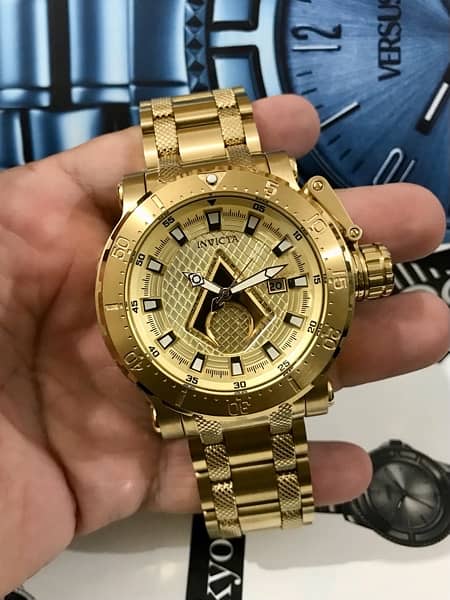 INVICTA AUTOMATIC-GOLD-NEW ORIGINAL WATCH-RADO-OMEGA-ROLEX-TISSOT-SEIK 0