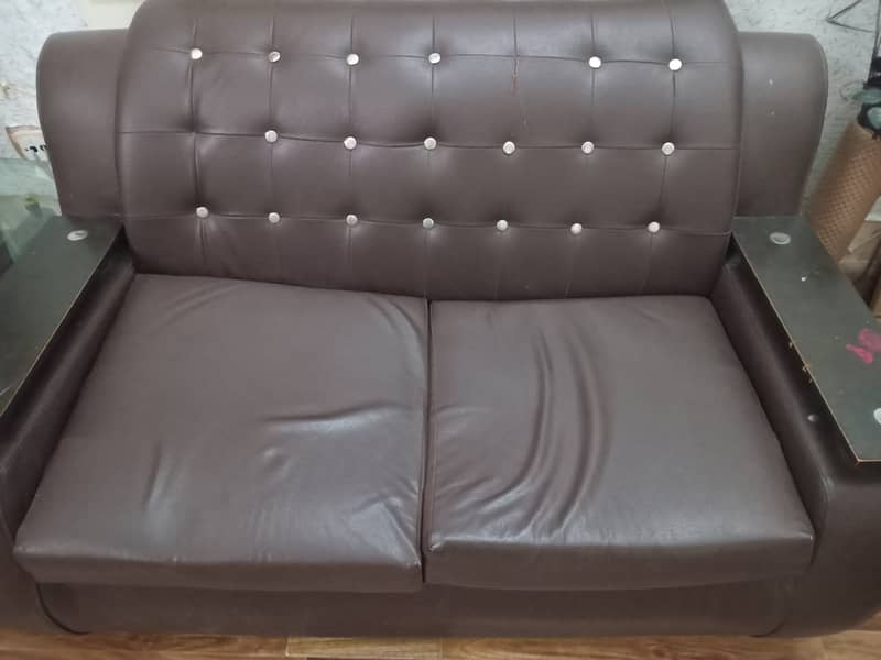 2 seater brown sofa for sale 1