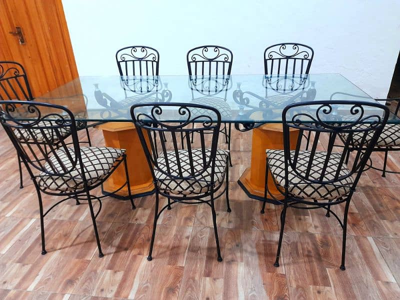 8 CHAIRS DINING TABLE NEW CONDITION 6