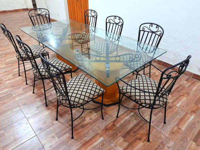 8 CHAIRS DINING TABLE NEW CONDITION 7