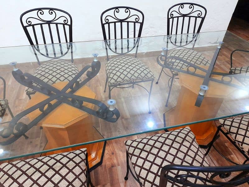 8 CHAIRS DINING TABLE NEW CONDITION 12