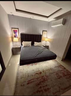 1 Bedroom VIP full furnishe flat for rent per day available in Bahia Town Lahore 0