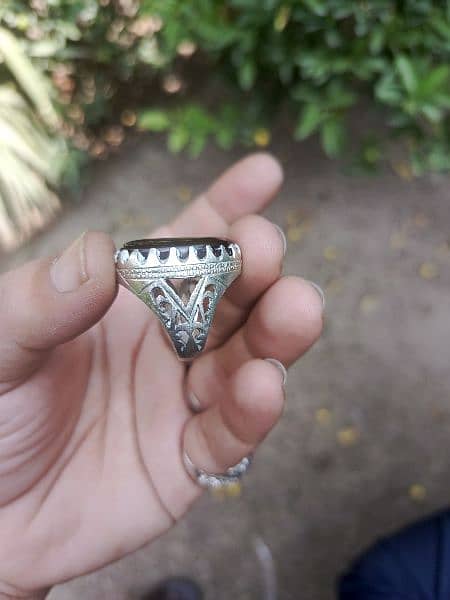 Aqeeq e Yamni . Original Irani -Pure Irani design silver ring . 1