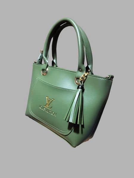 Women PU Leather Plain Hand bag 2