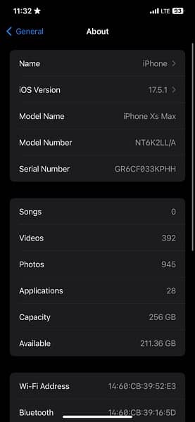 iPhone XS MAX 256 GB NON-PTA 7