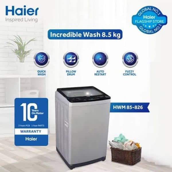 Haier 8.5 kg fully automatic washing machine 5