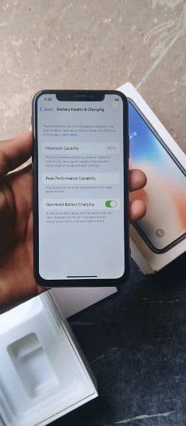 Iphone X with box 256gb 3