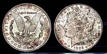 Morgan Dollar (1893) Rare Coin Silver ( chandi )