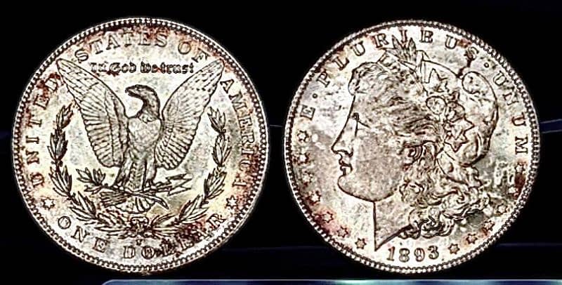 Morgan Dollar (1893) Rare Coin Silver ( chandi ) 0