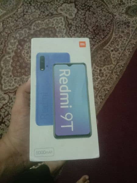 Redmi 9t 4 128 with box 7