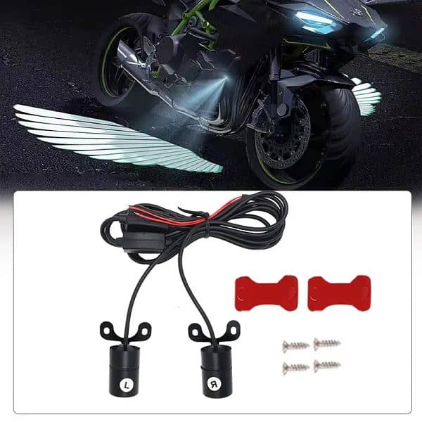 Bluetooth Control Angel Wing Light Multicolor For All Bikes And Car Un 6