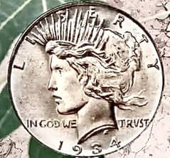 Peace Dollar (1922 - 1923) Rare Coin Silver ( chandi )