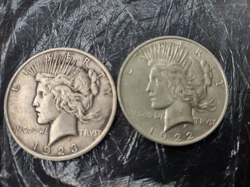 Peace Dollar (1922 - 1923) Rare Coin Silver ( chandi ) 2