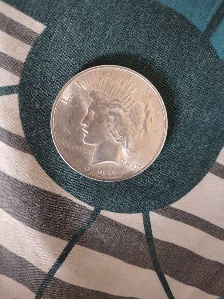 Peace Dollar (1922 - 1923) Rare Coin Silver ( chandi ) 3