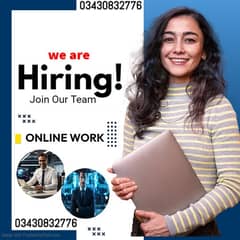 Male and Female Staff needed for Office working and Online working