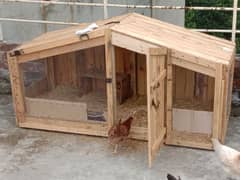 HUT CAGE WITH HENS