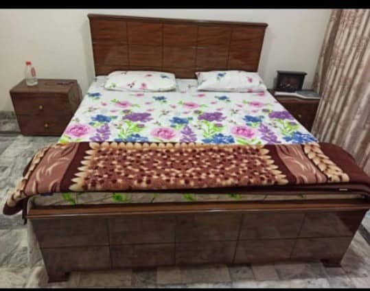 Bed set/ Wooden Bed set / Double bed with side tables / Dressing 0