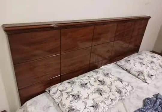 Bed set/ Wooden Bed set / Double bed with side tables / Dressing 1