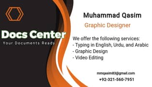 Typing & Graphic Designing Services