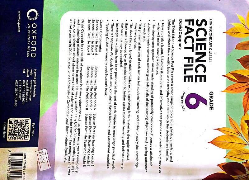 Oxford Science fact file for class 6 third edition by david coppock 1