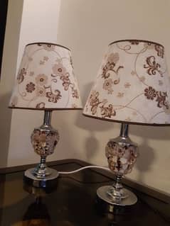 2 beautiful glass lamps for sale