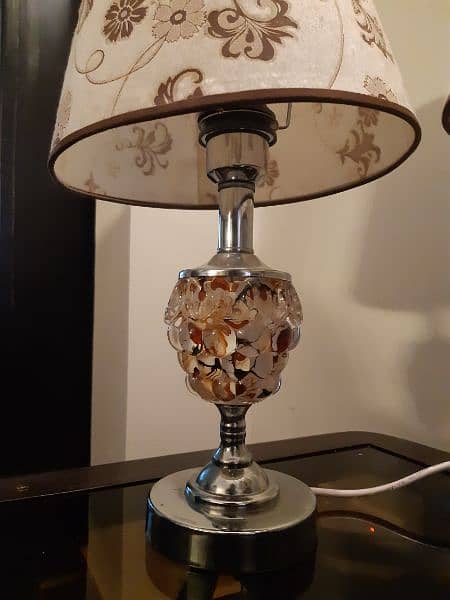 2 beautiful glass lamps for sale 1