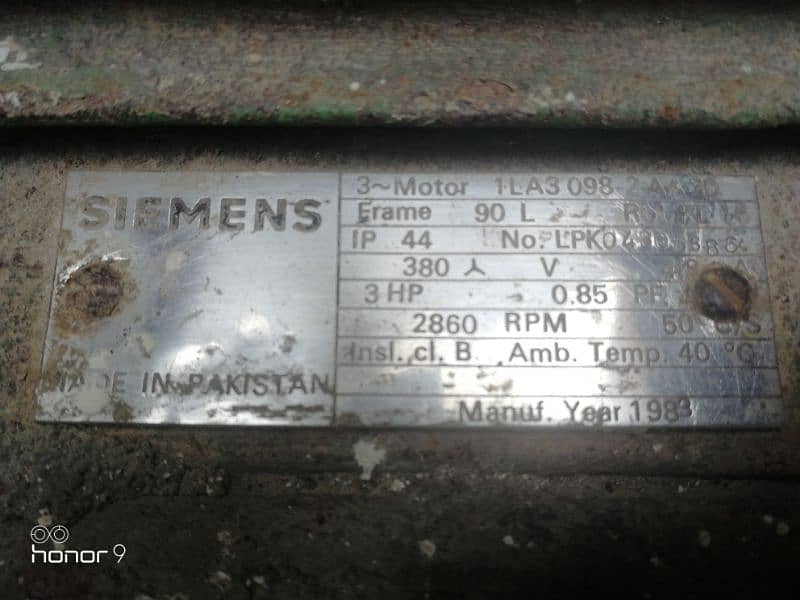 3hp motor siemens 0