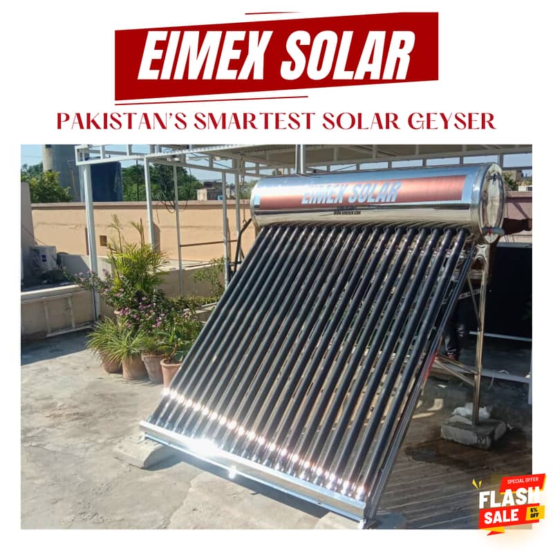 Experience Solar Water Heating with Eimex Hybrid solar Geysers 0