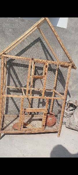 Australian Budgies  wooden cage and birds 1