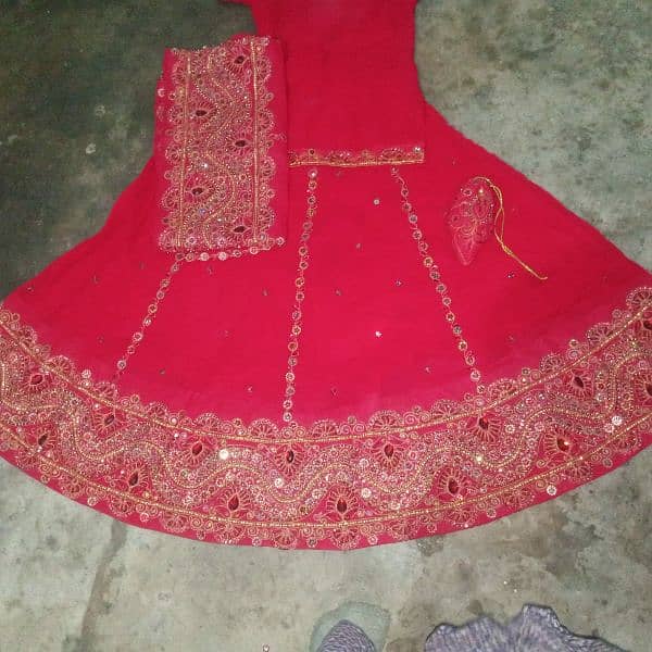 bride wedding sharara  Available for urgent sale 3