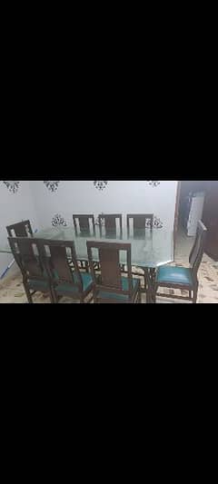 8 8 chairs dinning table. . 
Condition 9/10
Demand 35000