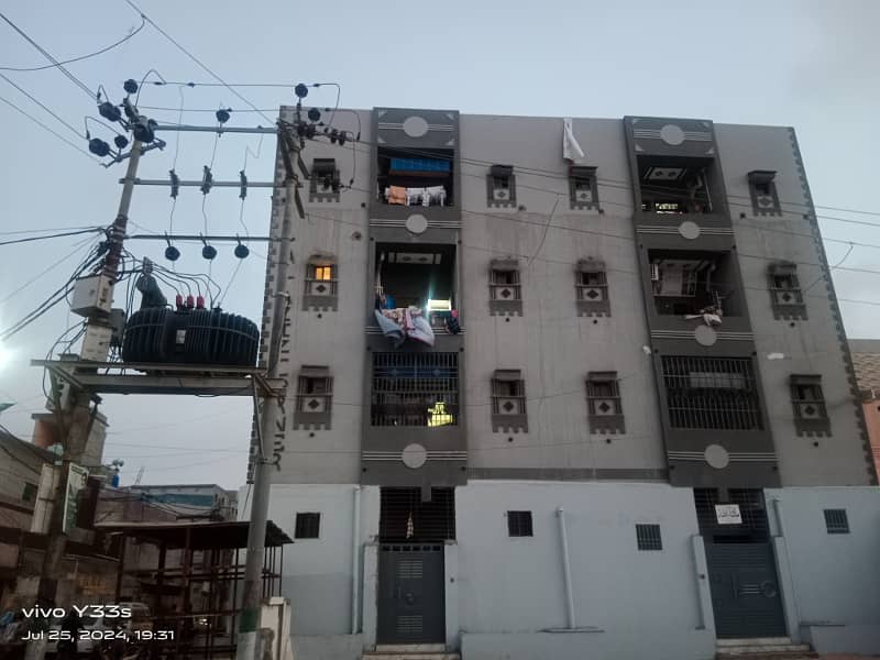 2 BED + 1 LOUNCH FLAT FOR SALE IN NEW BUILDING AZIZ CLASSIC CORNER SECTOR 5C/2 NORTH KARACHI 1