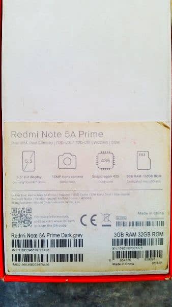 Mi redmi note 5A prime 10/10 new condition 1