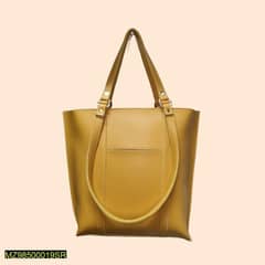 women's pu leather plain tote shoulder bag