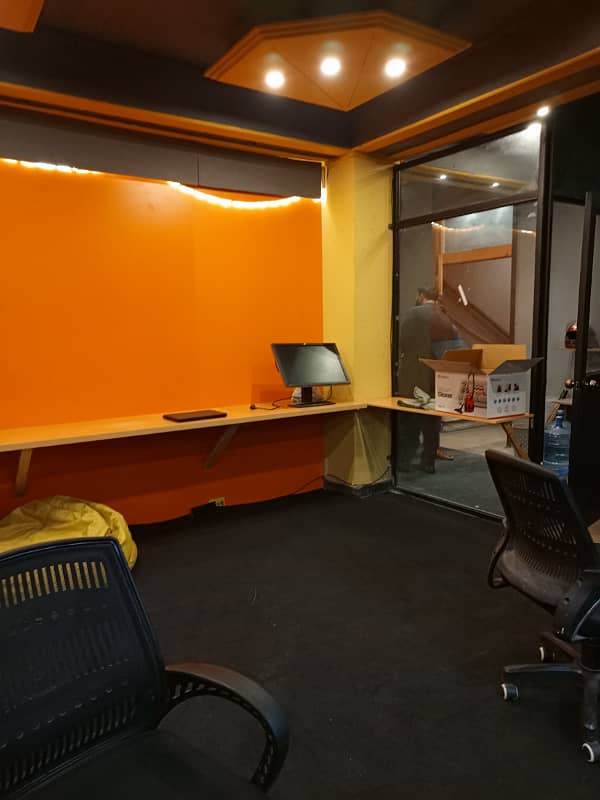 Furnished office for rent in johar town main Khokhar chok near nehar approach 3