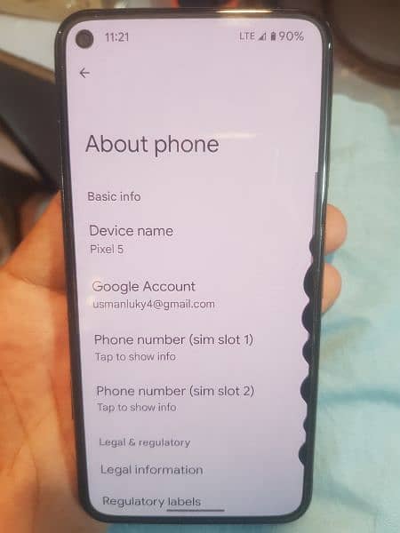 Google pixel 5 8gb 128gb duel sim pta approved 7