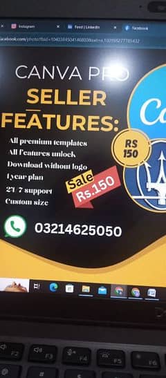 Canva pro and all other subscription available chat me aur Whatsapp me 0