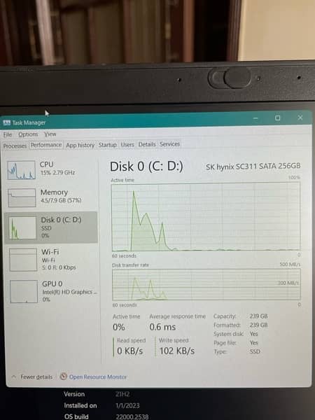 Dell Core i7 7th gen 256 GB SSD 8 GB Ram Condition 9.5/10 5