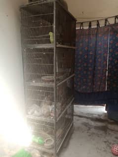 parrot Cage only for sale 8 portion wla h condition ok h