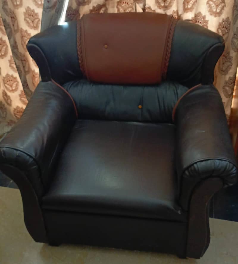 Leather sofas---4seater 2